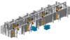 EoL test field in a series production  of vehicle battery packs